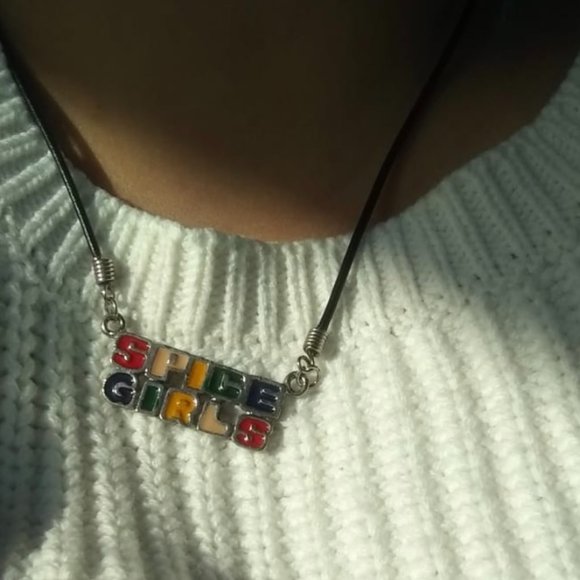 Vintage Jewelry - RARE 90s Spice Girls Enamel Necklace